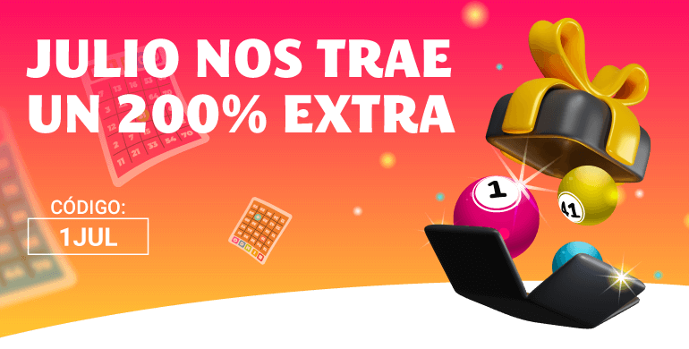 200% extra para hoy en YoBingo