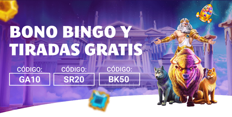 Tres códigos ¡bonos y tiradas gratis en YoBingo!